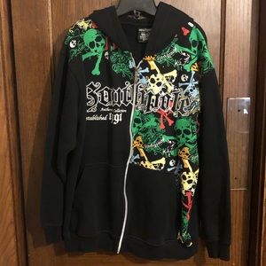 South Pole Skull Zipper Hoodie